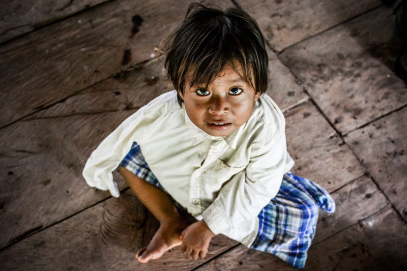 Secoya child of the Amazon forest